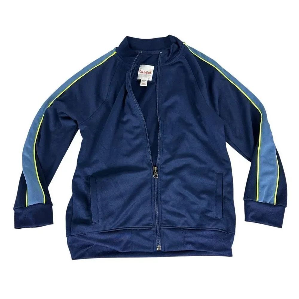 Cat & Jack Boys Full Zip Track Jacket Blue size Small 6/7